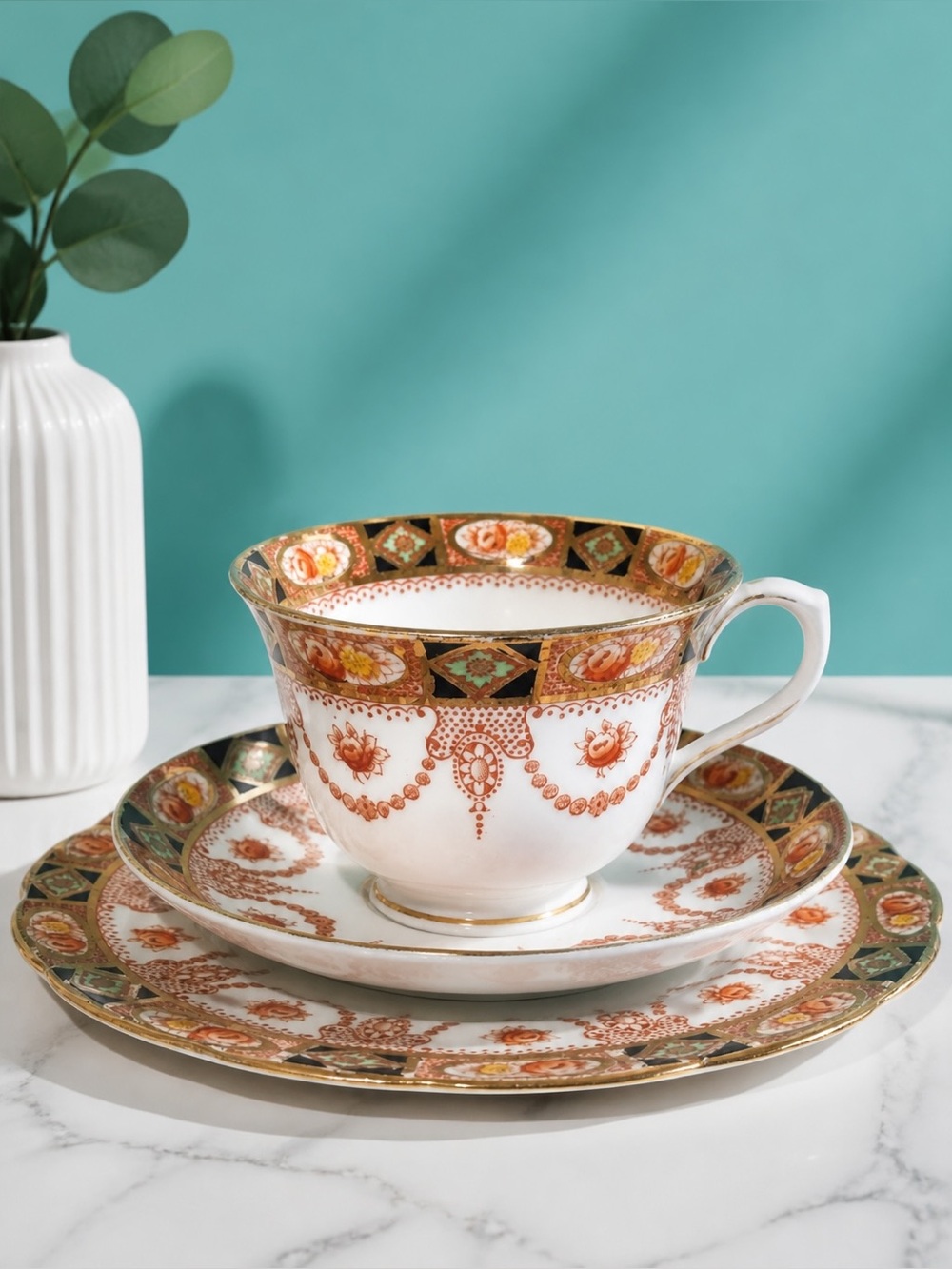 Vintage Royal Albert Crown China Devon Tea Cup Saucer & Plate